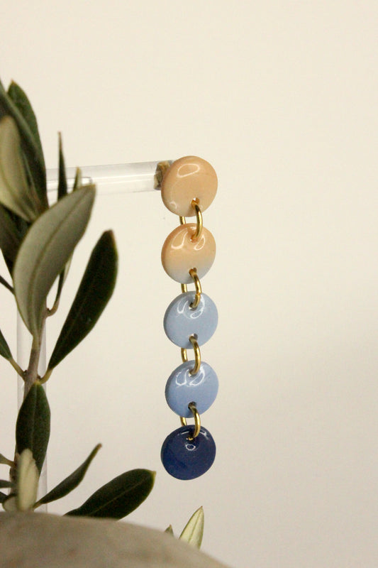 Boucles d'oreilles longues coucher de soleil